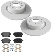 Rear Coated Brake Rotors & EPS Brake Pads for Fiat 500L 2014 2015 2017 2019 - Photo 1