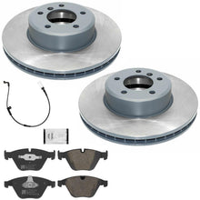 Front GEO Coated Disc Brake Rotors EPS Brake Pads & Sensor For 525XI 2006 2007 - Photo 1