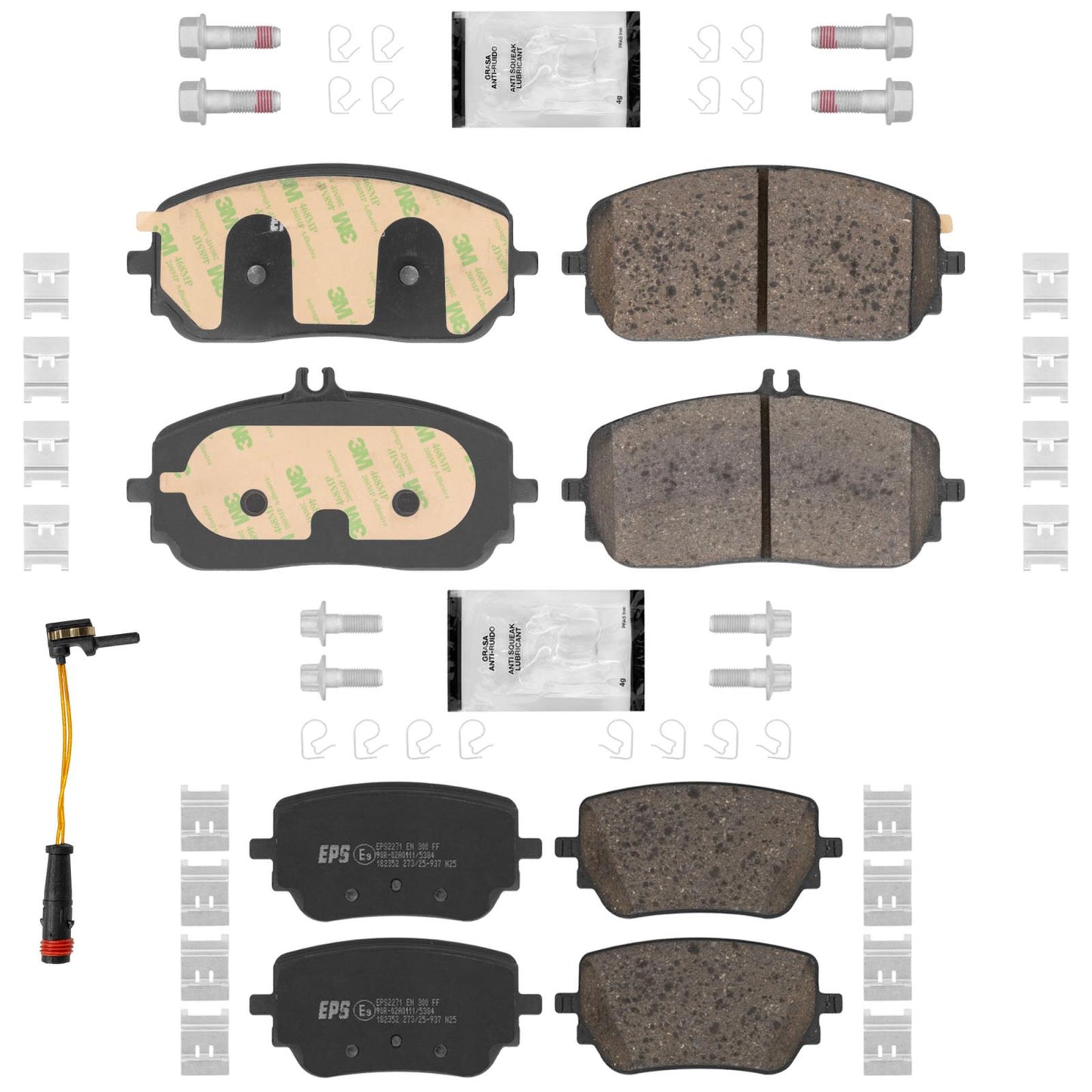 Front Rear R90 Euro Disc Brake Pad for Mercedes Benz CLA250 AMG Sport 20-26