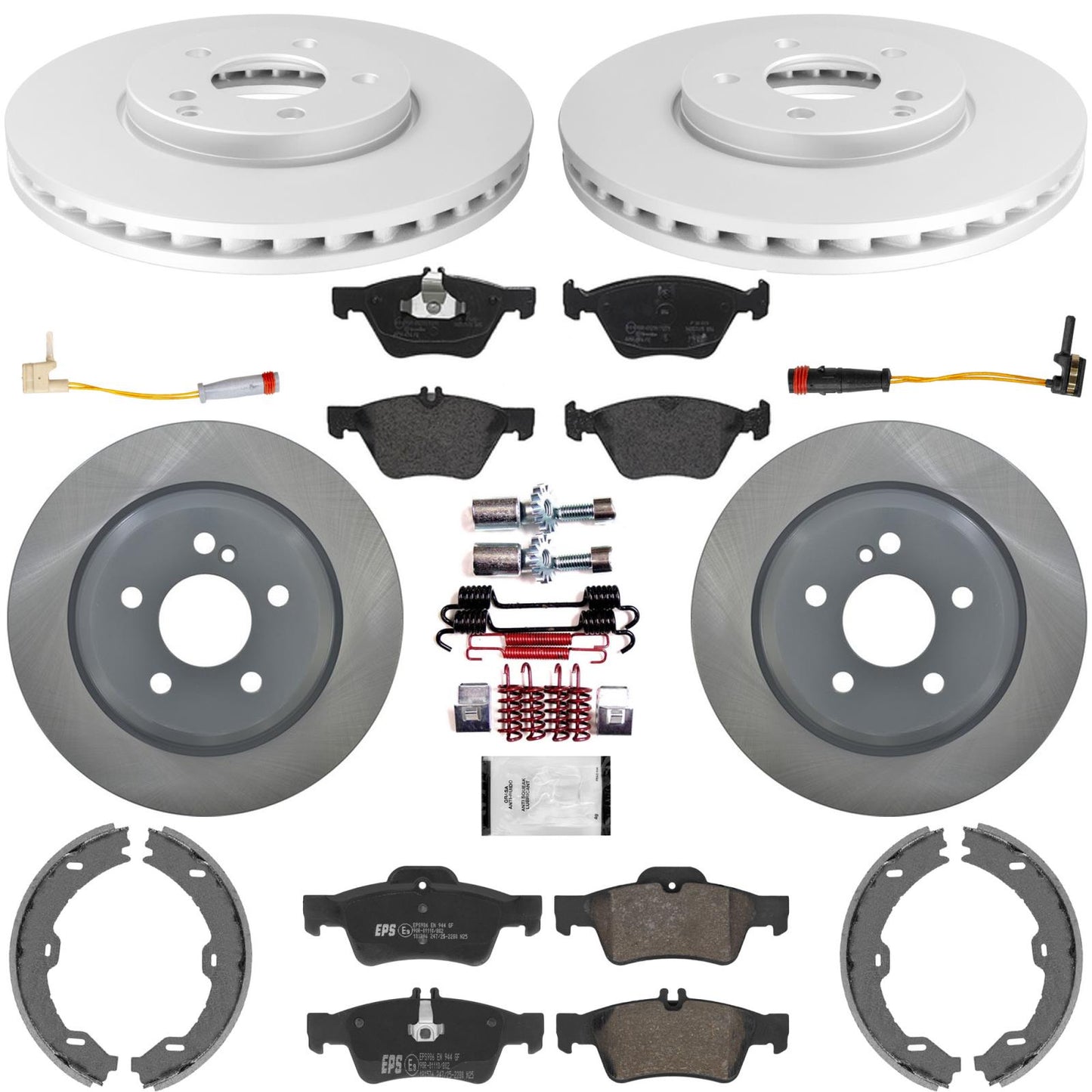 Ft Rr Coated Disc Brake Euro Brake Pad for Mercedes Benz E350 4Matic Sedan 07-09