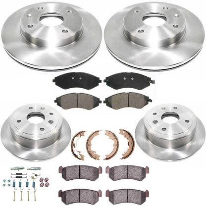 Front Rear Disc Brake Rotors & Brake Pads Shoes for Suzuki Forenza 2004-2006