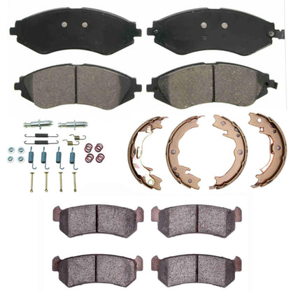 Front Rear Disc Brake Pads Parking Shoes for Suzuki Forenza 2004 2005 2006