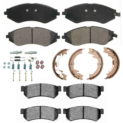 Front Rear Disc Brake Pads Parking Shoes for Suzuki Forenza 2007 2008