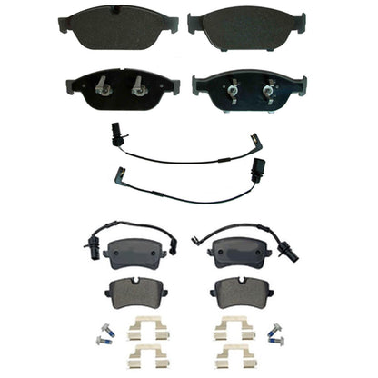 Front Rear R90 Disc Brake Pads Sensors For Audi A6 Quattro Supercharged 12-18