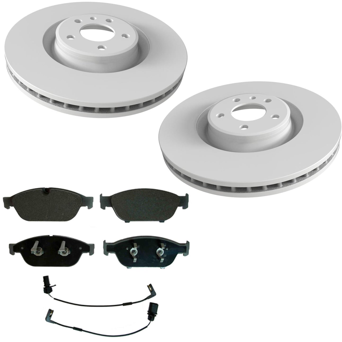 Front Disc Brake Rotors & Brake Pads For Audi A6 Quattro Supercharged 2012-2018