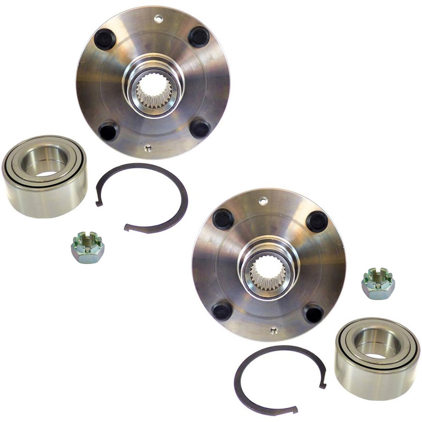 2 Front Hub & Hub Bearing Kit for Hyundai Elantra 2001 2002 2003 2004 2005 2006