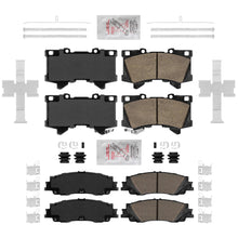 AME Front & Rear Disc Brake Pads, Hardware for Toyota Tundra 2022 2023 2024 2026 - Photo 1