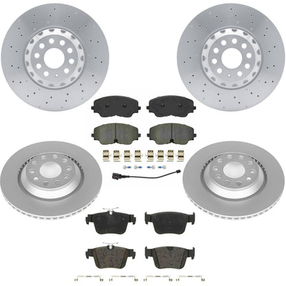 Frt & Rr Coated Disc Brake Euro Brake Pad for Audi S3 2022 2023 2024 2025 2026