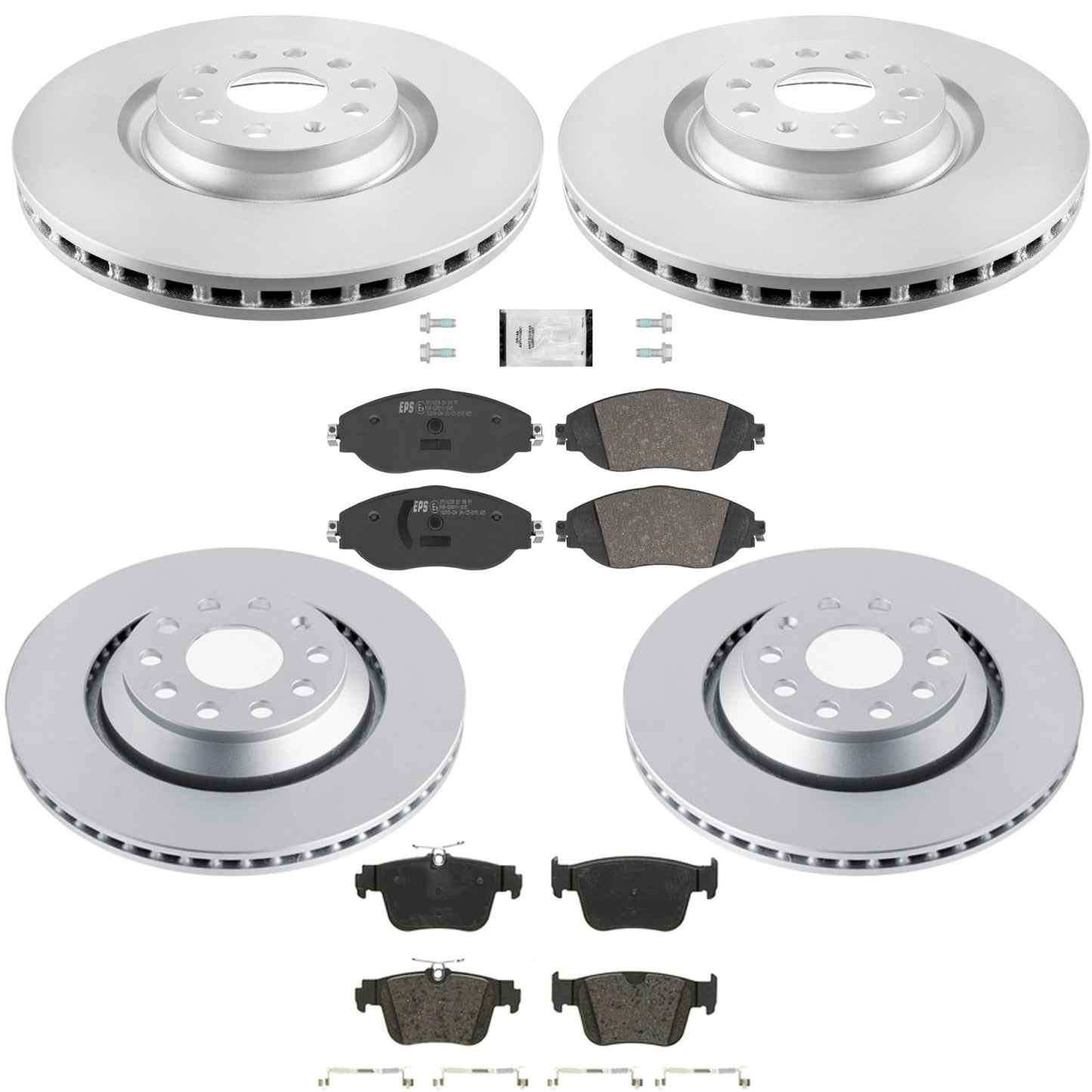 Frt & Rr Coated Disc Brake Euro Brake Pad for Volkswagen GTi 2022 2023 2024 2026