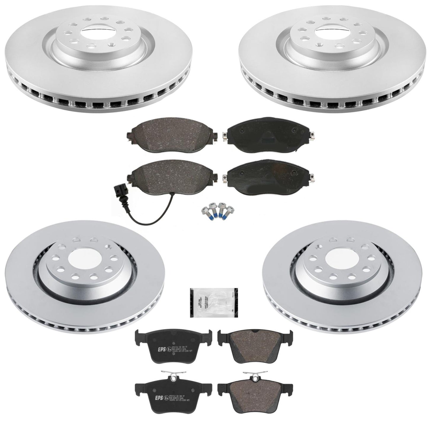 Front Rear GEO Coated Disc Brake Euro Brake Pads for Audi A3 Quattro 2019 2020