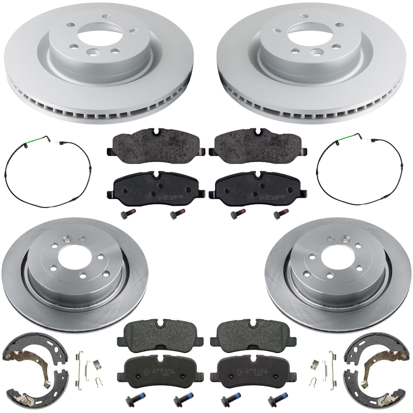 GEO Coated Disc Brake Rotors Brake Pads for Land Rover Range Rover Sport 06-09