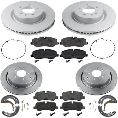 GEO Coated Disc Brake Rotors Brake Pads for Land Rover Range Rover Sport 06-09