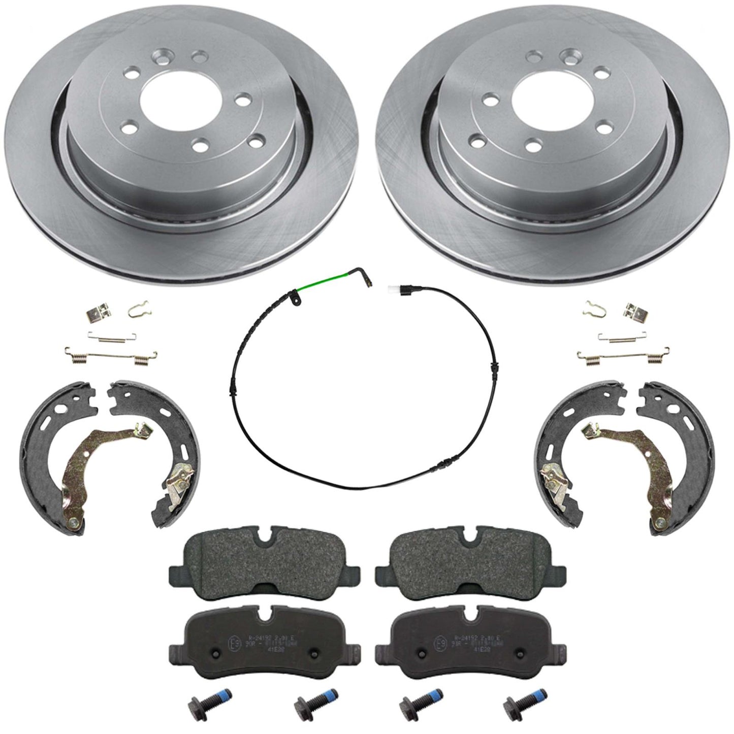 R GEO Coated Disc Brake Rotors Brake Pads for Land Rover Range Rover Sport 06-09