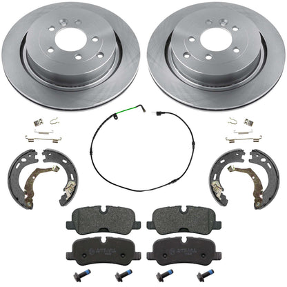 R GEO Coated Disc Brake Rotors Brake Pads for Land Rover Range Rover Sport 06-09