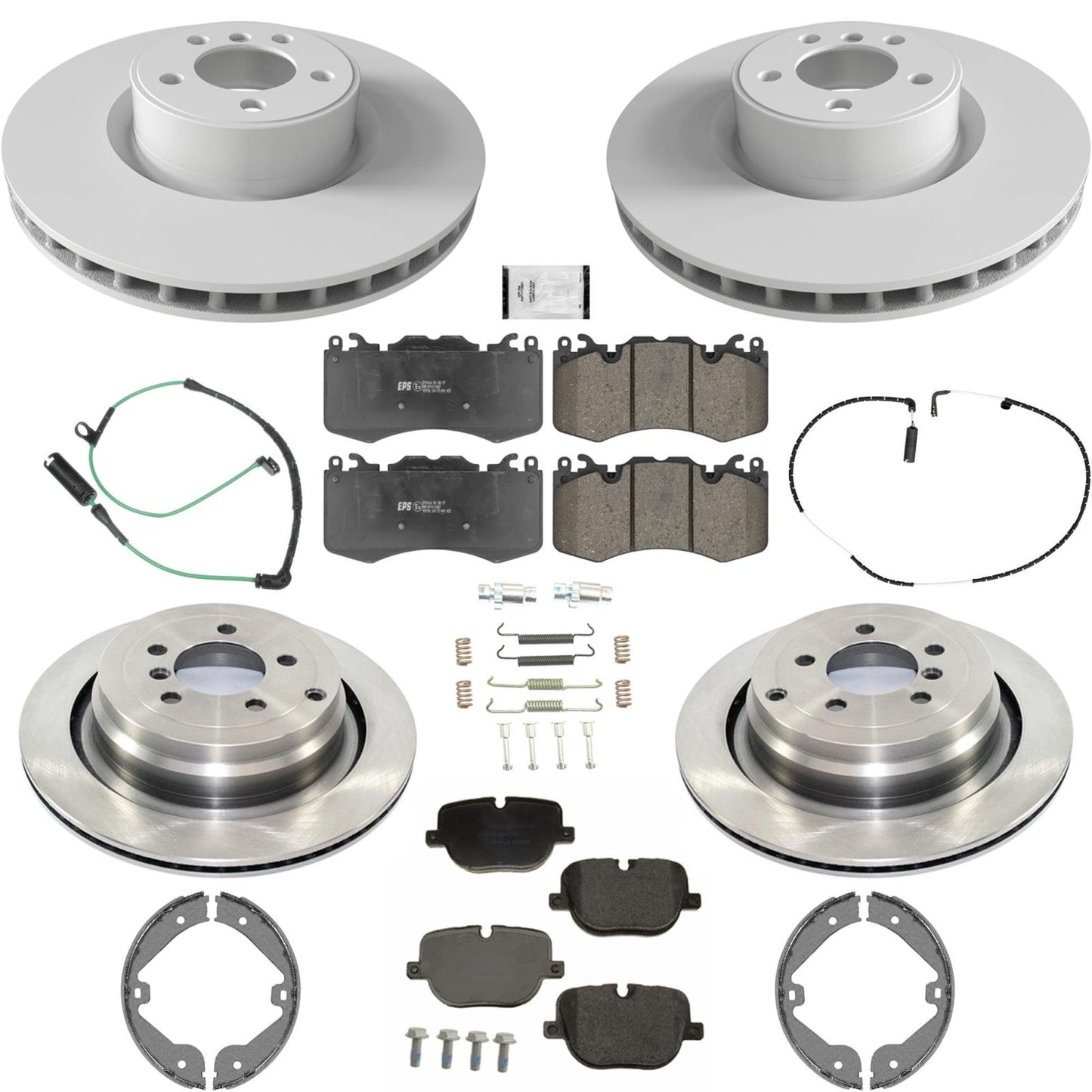Front Rear Disc Brake Rotors Brake Pads for Range Rove Supercharged 2010-2012