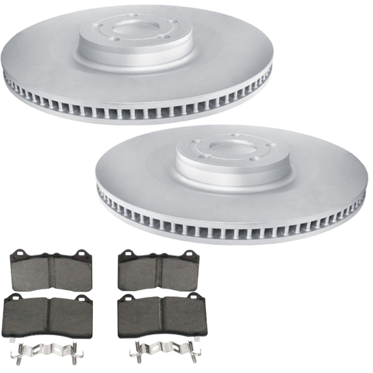 Front GEO Coated Rotors Ceramic Brake Pads for Ford Mustang Mach-E 21-26 362MM