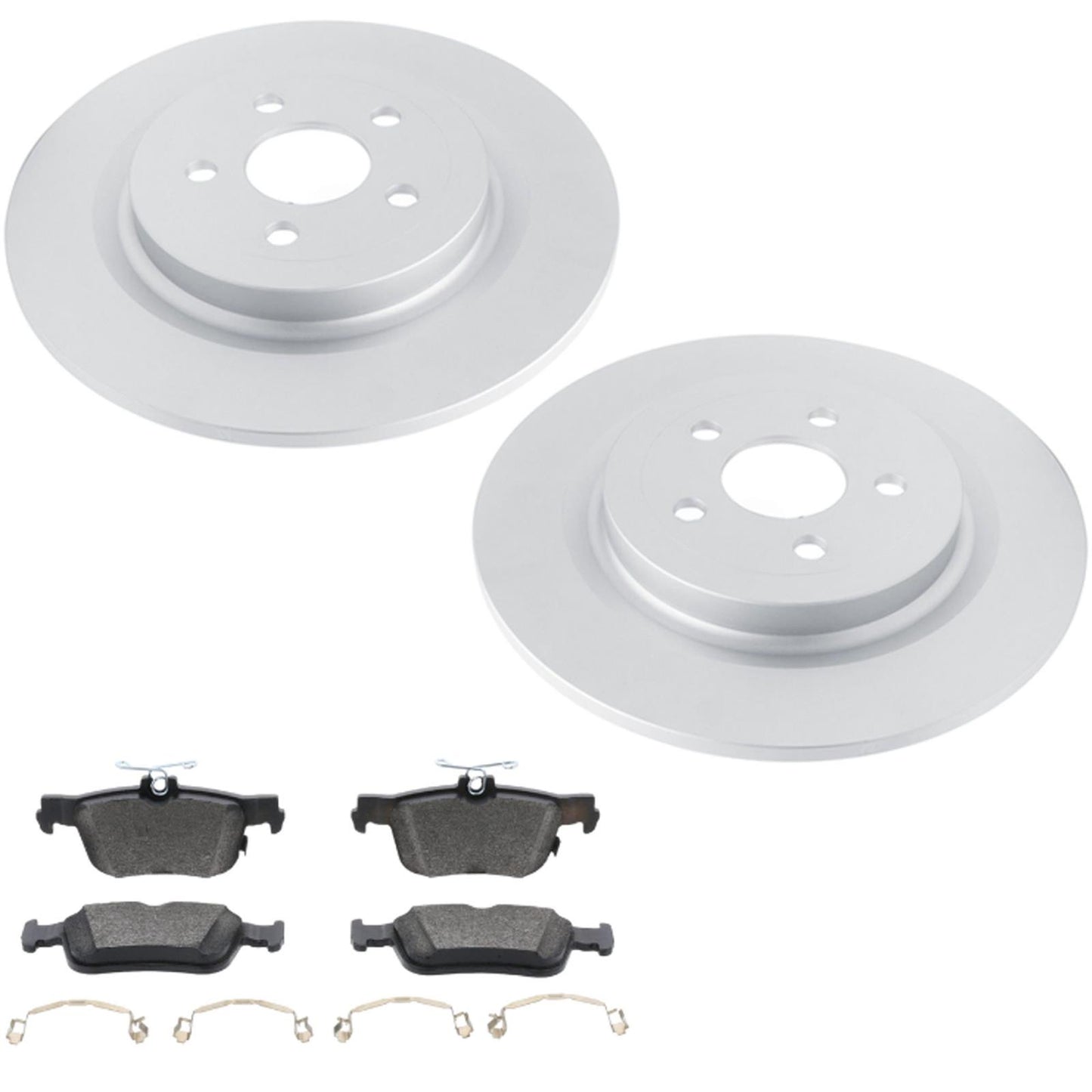 Rear GEO Coated Rotors Ceramic Brake Pads for Ford Mustang Mach-E 21-26 316MM