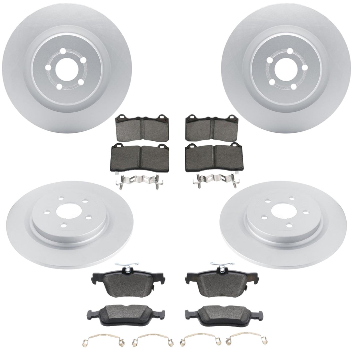 Coated Rotors Ceramic Brake Pads for Ford Mustang Mach-E 21-26 GT Performance Pk