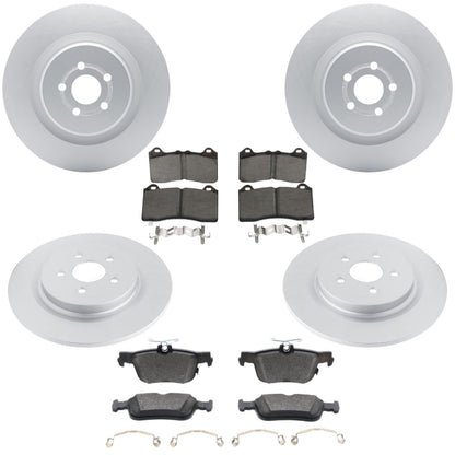 Coated Rotors Ceramic Brake Pads for Ford Mustang Mach-E 21-26 GT Performance Pk
