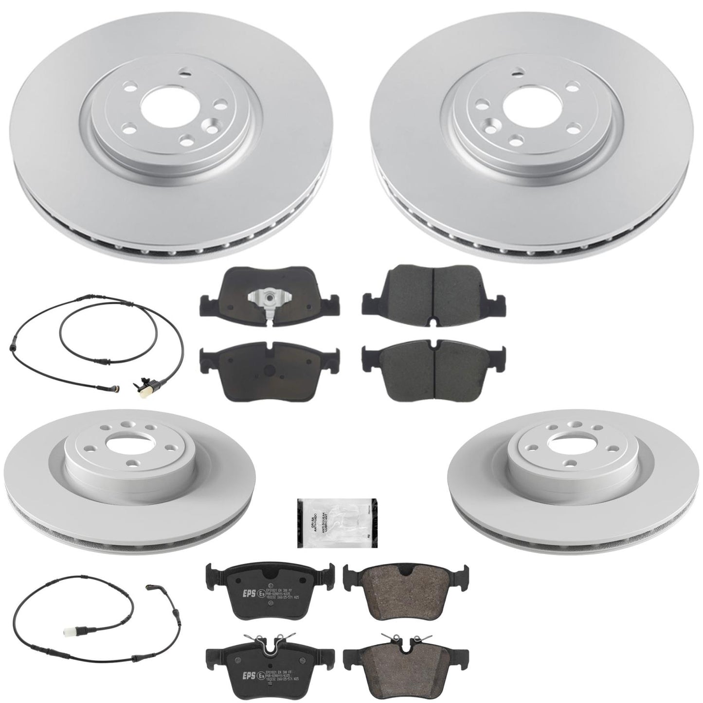 Coated Disc Brake Rotors Brake Pads for Land Rover Range Rover Velar 3.0L 18-20