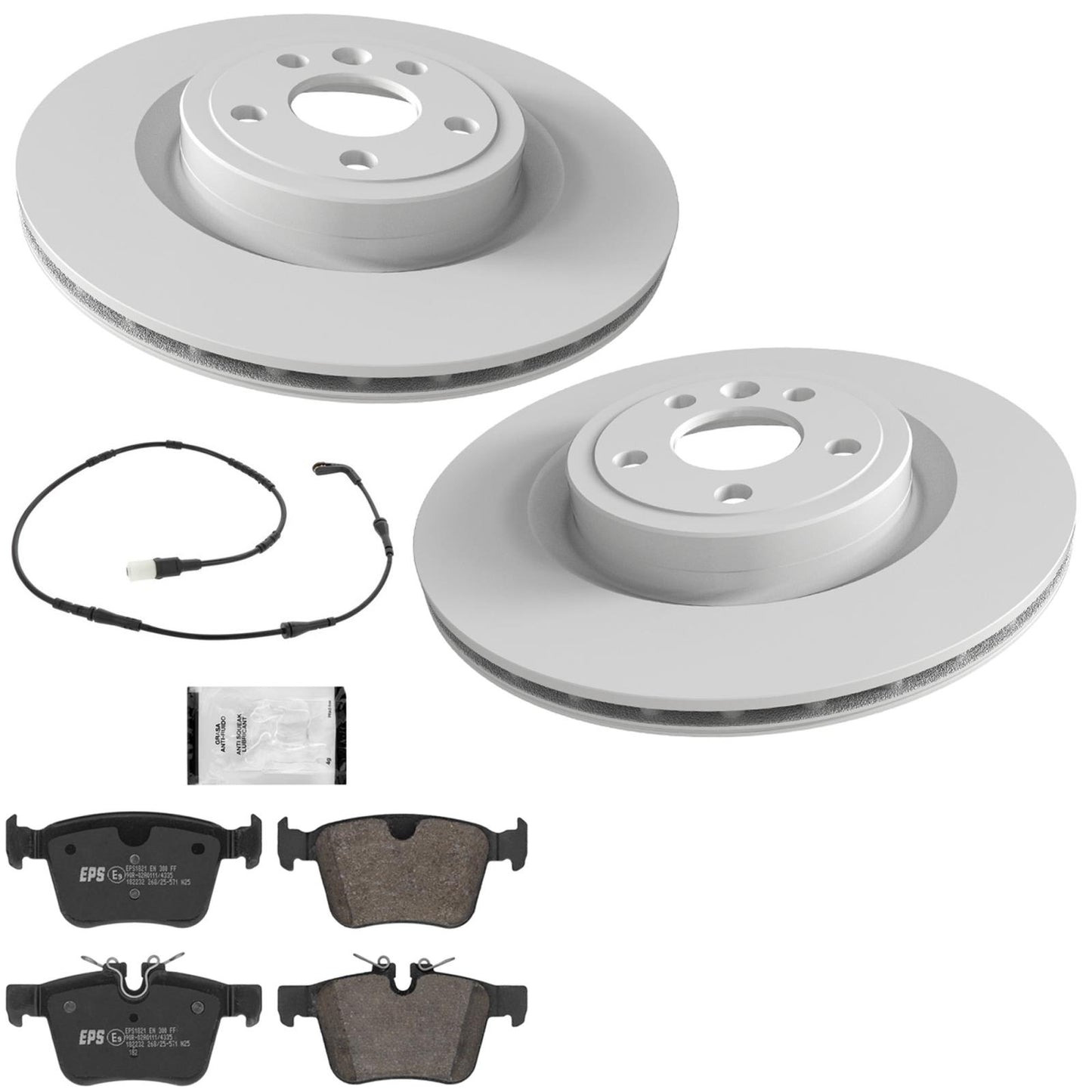 R Coated Disc Brake Rotors Brake Pads for Land Rover Range Rover Velar 3.0 18-20