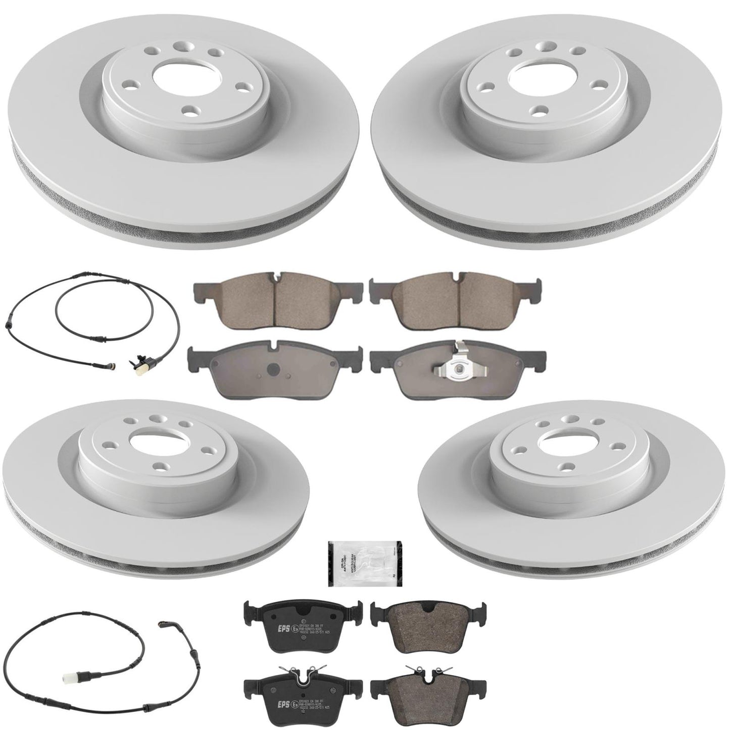 Coated Disc Brake Rotors Brake Pads for Land Rover Range Rover Velar 2.0L 18-19