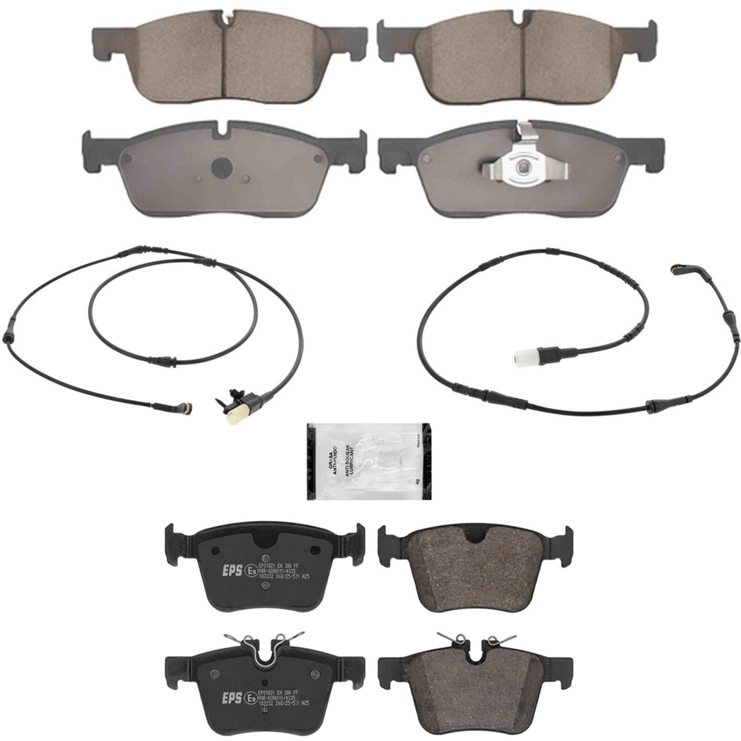 Euro Front Rear Disc Brake Pads for Land Rover Range Rover Velar 2.0L 2018-2019