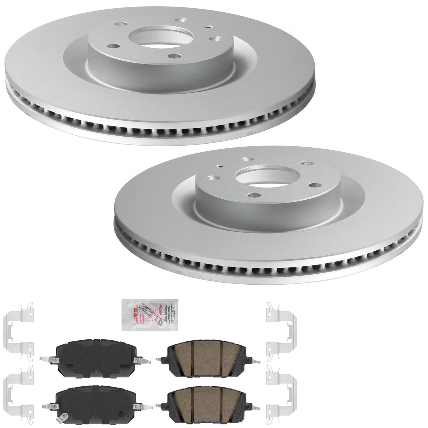 Front GEO Coated Rotors Ceramic Brake Pads for Mazda CX-50 2023 2024 2026