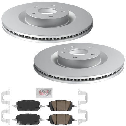 Front GEO Coated Rotors Ceramic Brake Pads for Mazda CX-50 2023 2024 2026