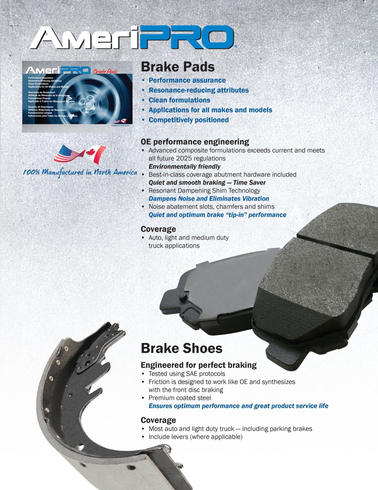 AME Front and Rear Disc Brake Pads for Fiat 500 Naturally Aspirated 2012-2019