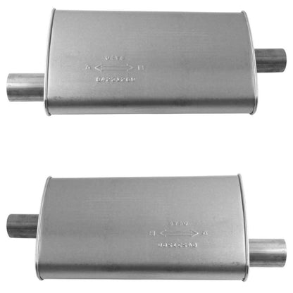 Enforcer Performance Muffler Dual 2.50 Offset Inlet Center Outlet 26" OAL