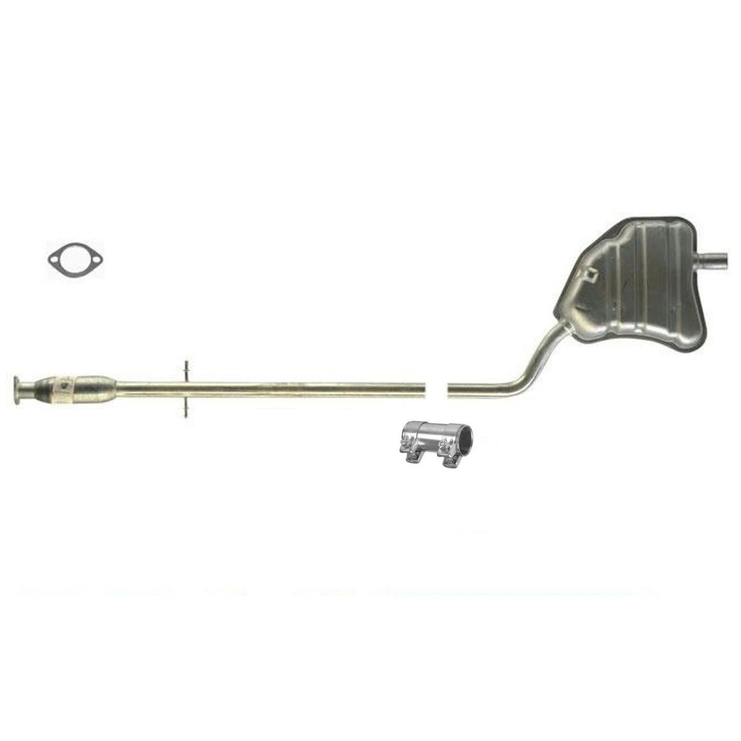 Resonator Pipe Rear Muffler Exhaust System For 2002 2004 2005 2008 Cooper Base