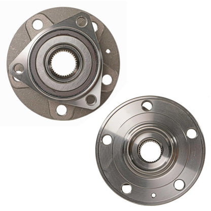 2 Front Wheel Bearings Hub For Audi A3 Front Wheel Drv 288MM Rotor 80MM Bearing