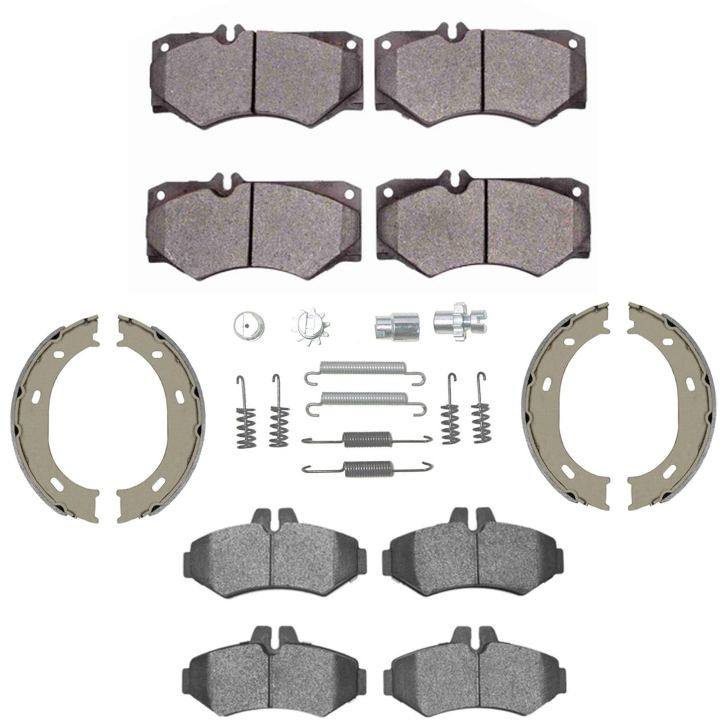 F&R Ceramic Disc Brake Pads Shoes For Mercedes Benz G500 G550 2003 2008 2012