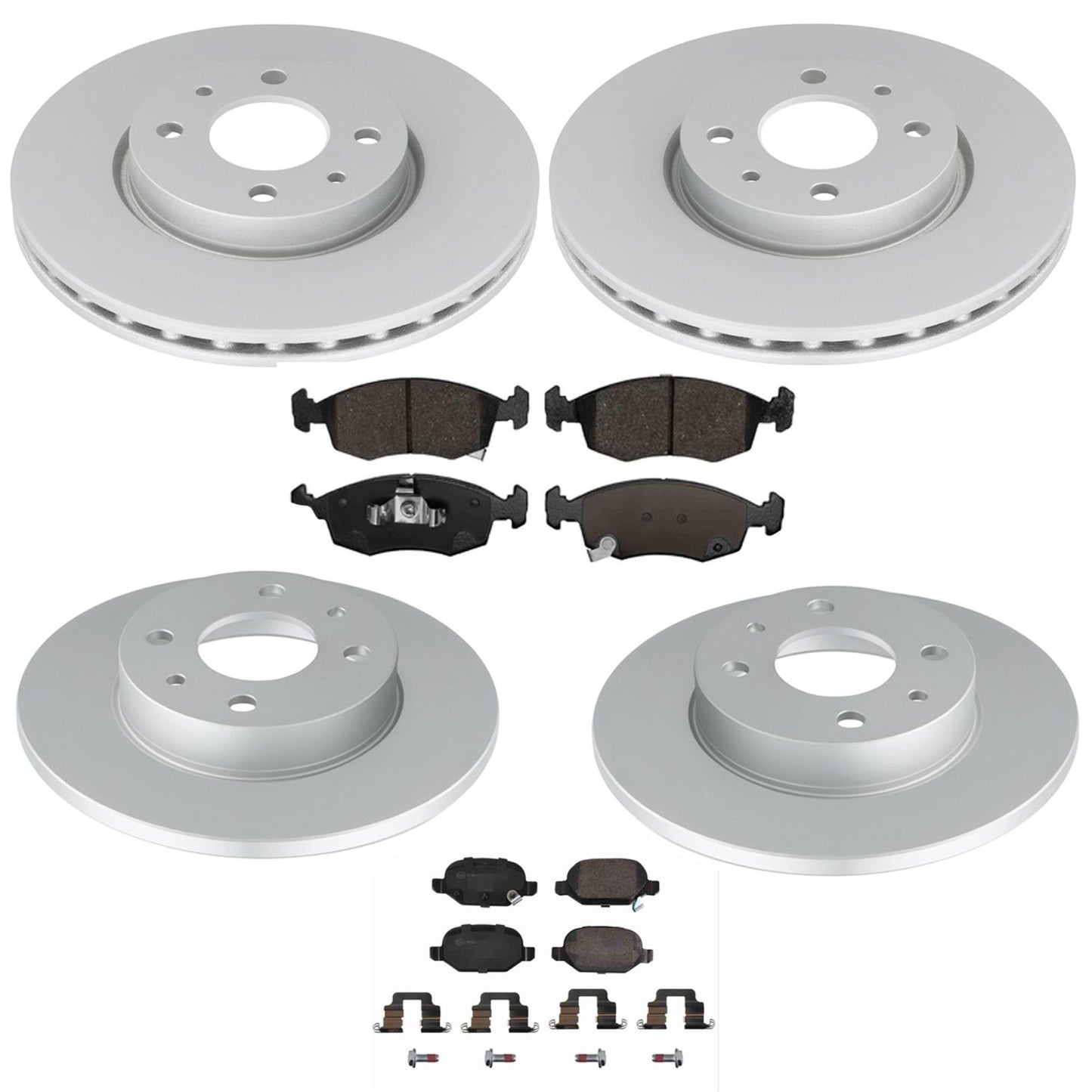 Coated Disc Brake Rotors Brake Pads for Fiat 500 Naturally Aspirated 2012-2019