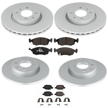 Coated Disc Brake Rotors Brake Pads for Fiat 500 Naturally Aspirated 2012-2019