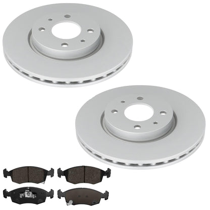 F Coated Disc Brake Rotors Brake Pads for Fiat 500 Naturally Aspirated 2012-2019
