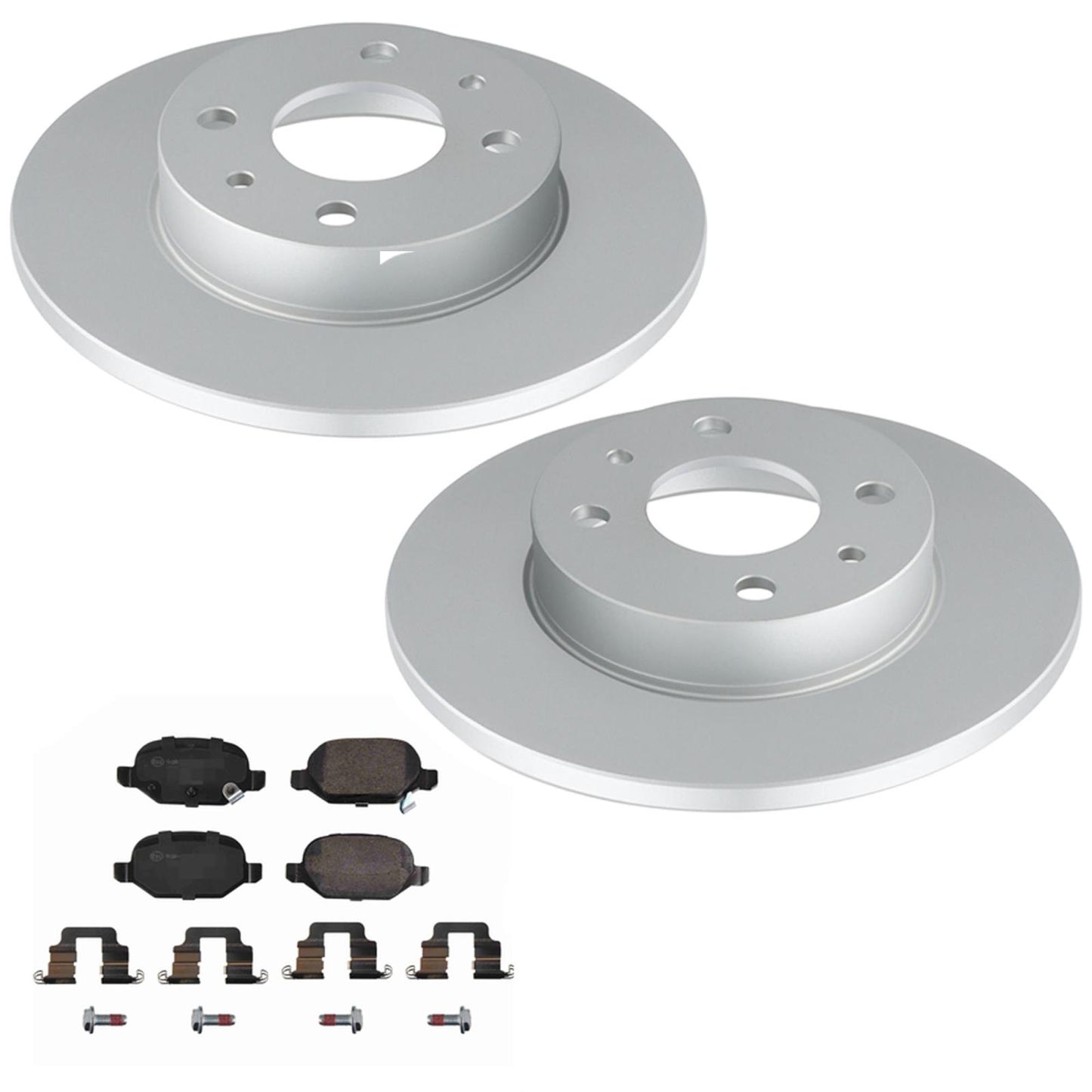 R Coated Disc Brake Rotors Brake Pads for Fiat 500 Naturally Aspirated 2012-2019