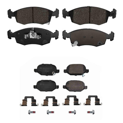 Euro R90 Front & Rear Disc Brake Pads for Fiat 500 Naturally Aspirated 2012-2019