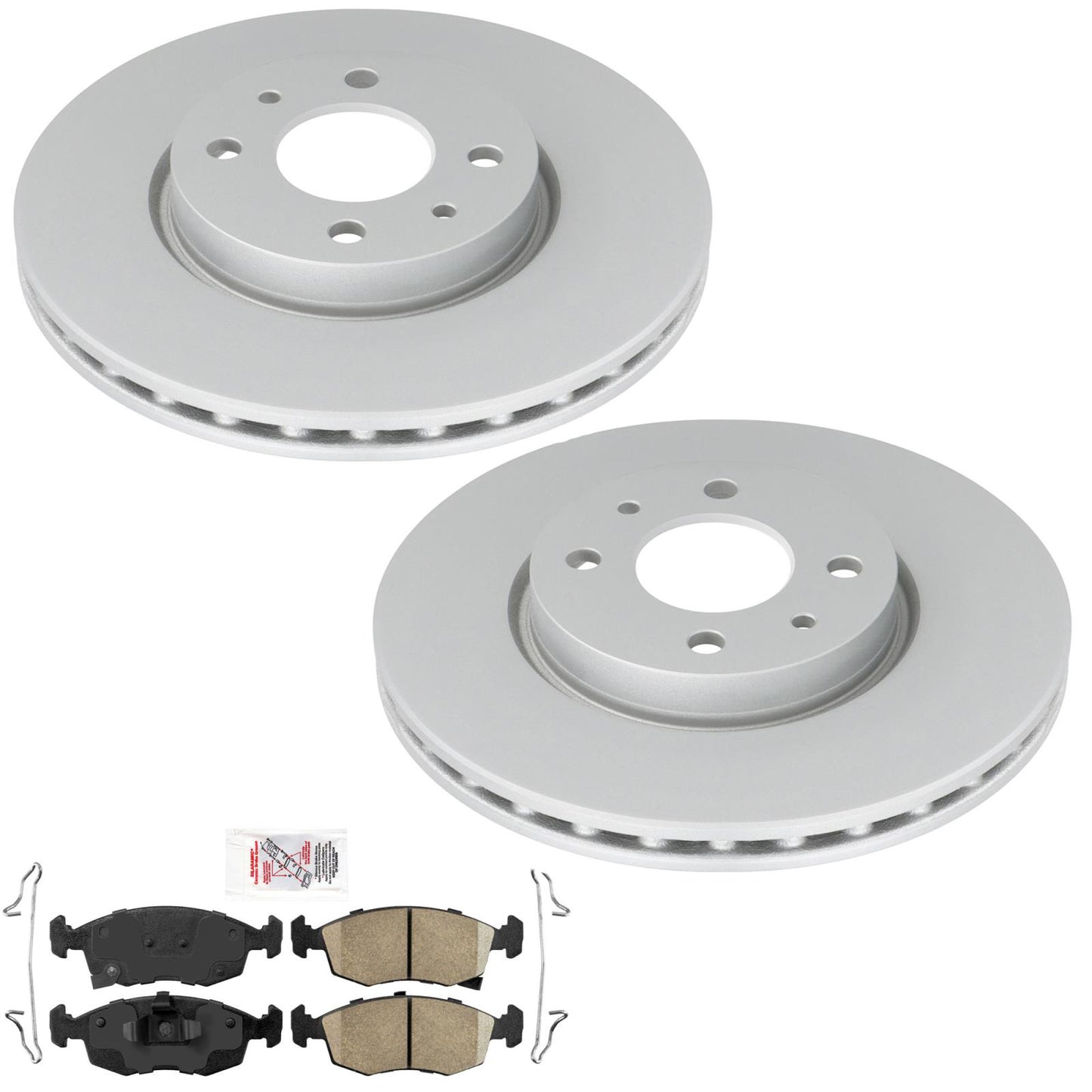 F Coated Disc Brake Rotors Brake Pads for Fiat 500 Naturally Aspirated 2012-2019