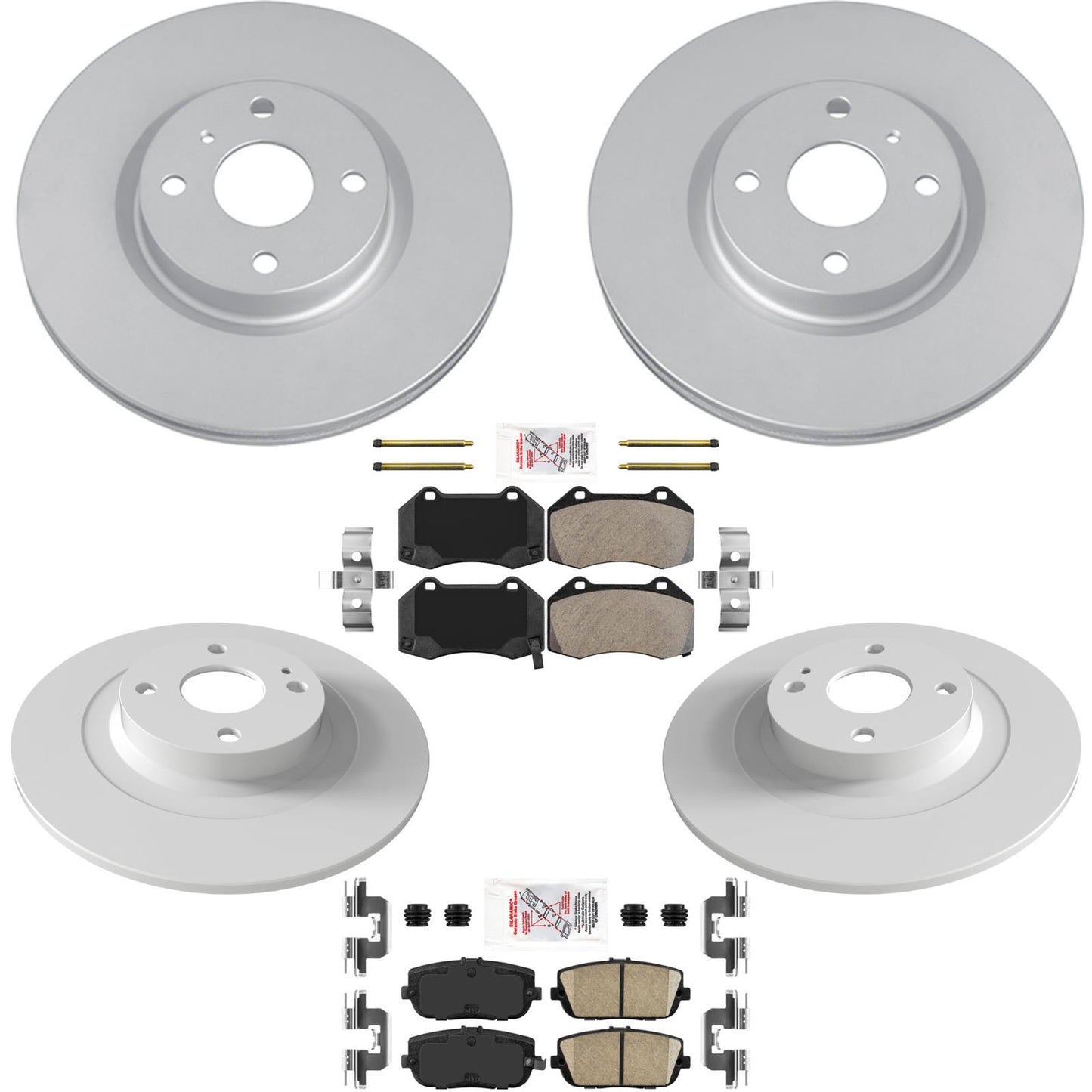 F&R Coated Disc Brake Rotors Brake Pads for Mazda Miata MX5 Club RF Club 16-26