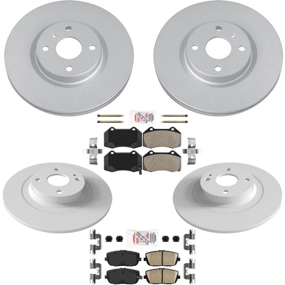 F&R Coated Disc Brake Rotors Brake Pads for Mazda Miata MX5 Club RF Club 16-26