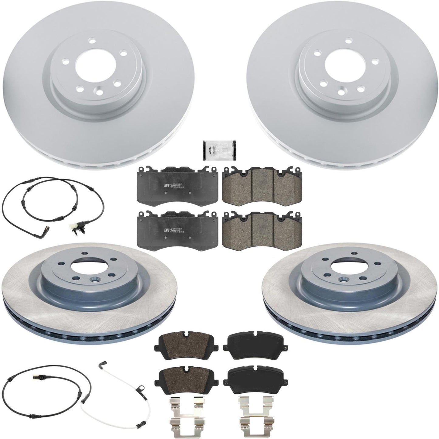 F&R Coated Disc Brake Rotors Brake Pads for Land Rover Defender 110 V8 2020-2026