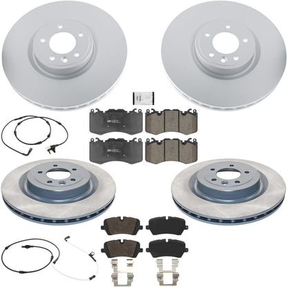 F&R Coated Disc Brake Rotors Brake Pads for Land Rover Defender 110 V8 2020-2026