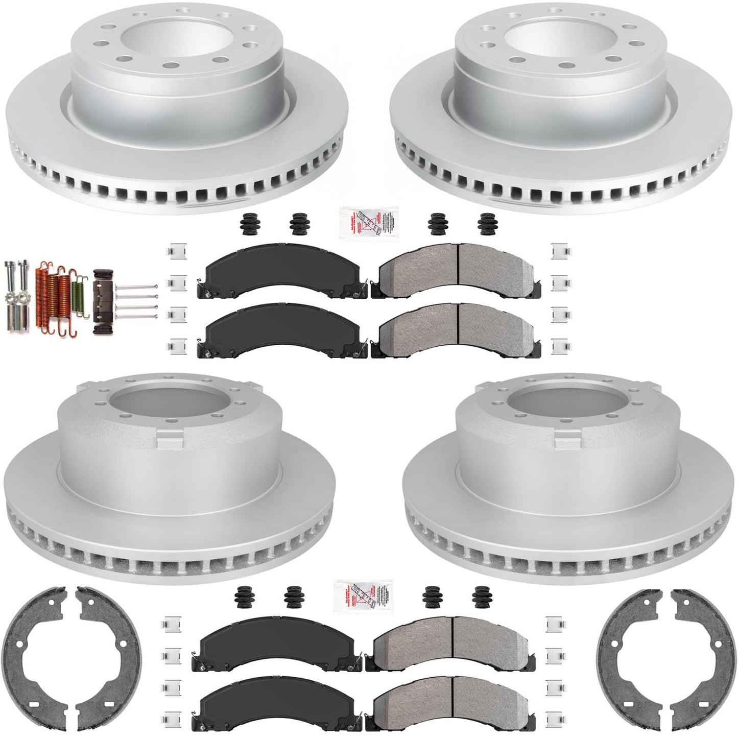 Coated Disc Brake Rotors Fleet Duty Disc Brake Pads for Dodge Ram 4500 2008-2010