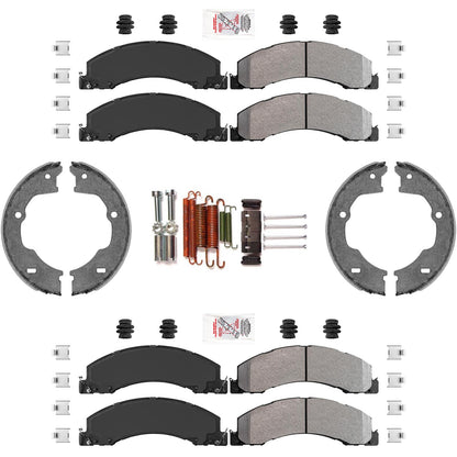 Fleet Duty Disc Brake Pads Parking Shoes Hardware for Dodge Ram 4500 2008-2026