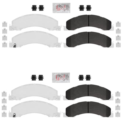 Galvanized F&R Fleet Duty Disc Brake Pads Hardware for Dodge Ram 4500 2008-2026