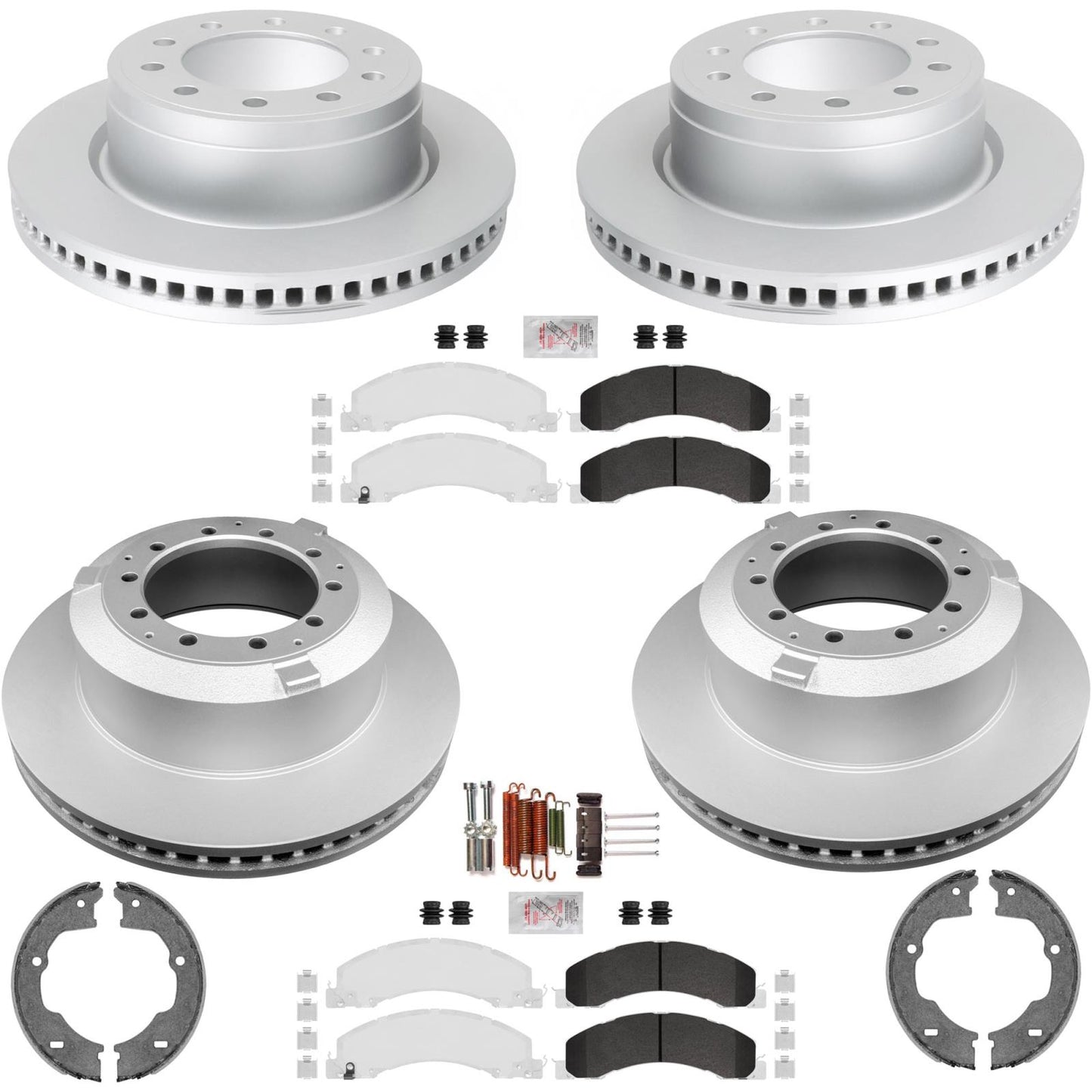 Coated Disc Brake Rotors Fleet Duty Disc Brake Pads for Dodge Ram 4500 2011-2026