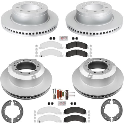 Coated Disc Brake Rotors Fleet Duty Disc Brake Pads for Dodge Ram 4500 2011-2026