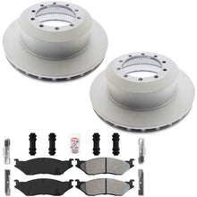 Rear Coated Disc Brake Rotors Fleet Duty Disc Brake Pads for Ford F450 1999-2004 - Photo 1